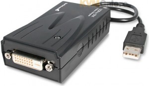 External DVI video card via USB
