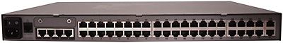 1U, 42-port, 4-user KVM switch with RJ45 connectors