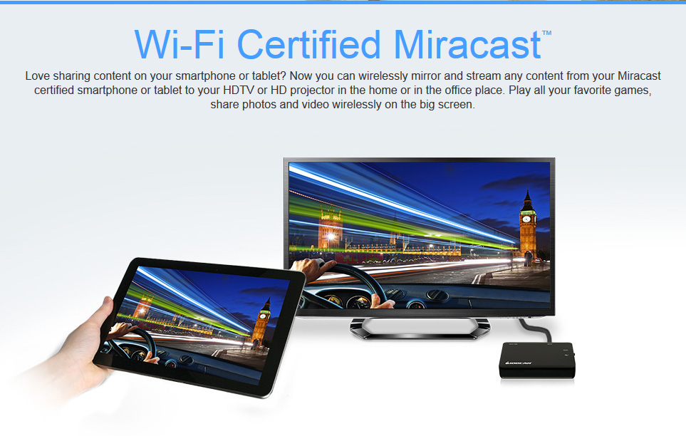 GWAVR Wi-Fi certified Miracast