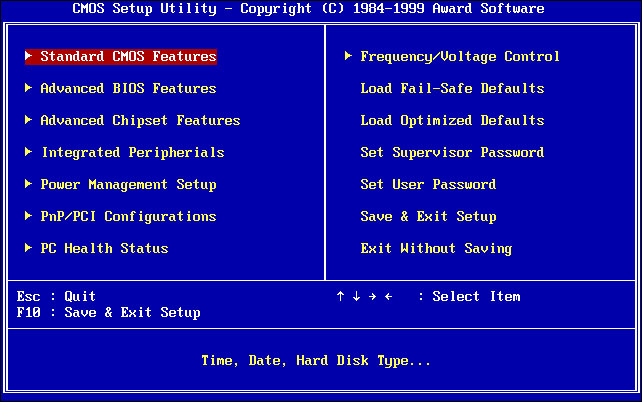 BIOS screen-shot